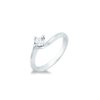 Anello in oro bianco 18 kt con diamante da 0.09 ct SI G – Eleganza quotidiana firmata Idee Preziose dal 1987 - IP.AK18B/3D